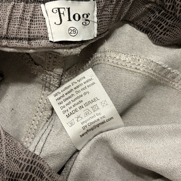 Bevy Flog Shely Pants Grey Black Drawstring Elastic Waist Pull-on Size 29 - Picture 5 of 7
